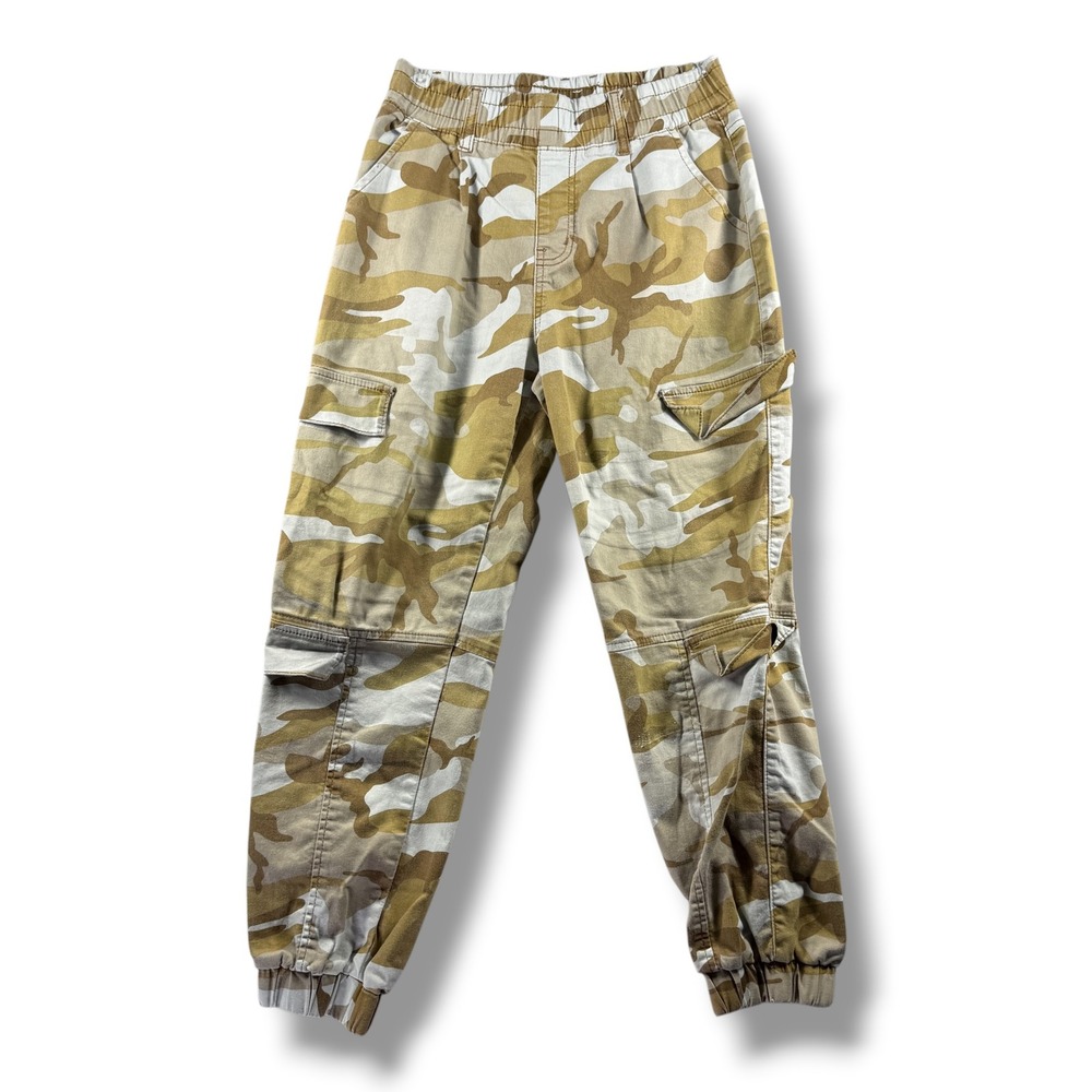 V.I.P. Camo Cargo Joggers Desert Sand Camouflage Pants Size 5/6